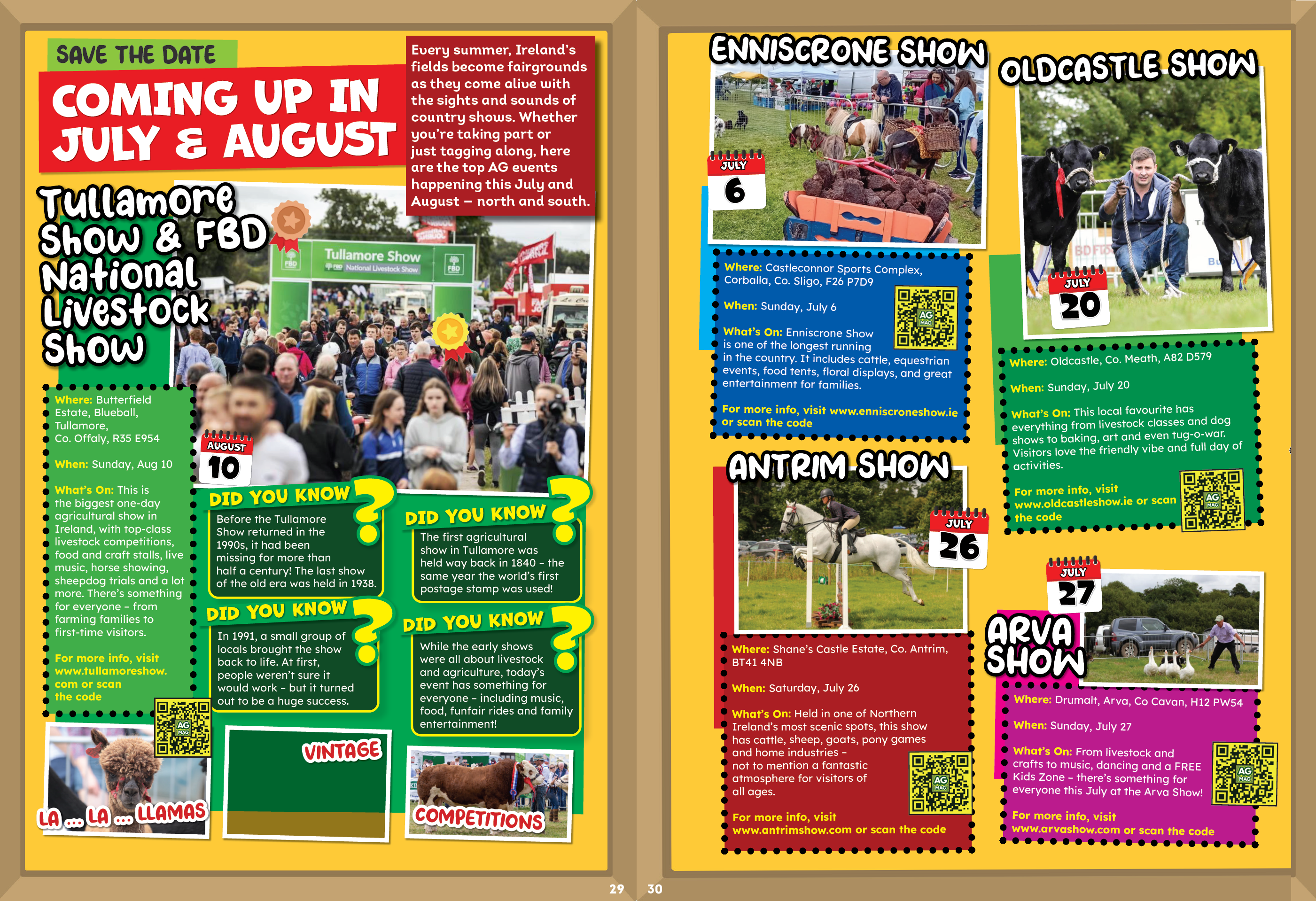 AG SHOWS THIS SUMMER